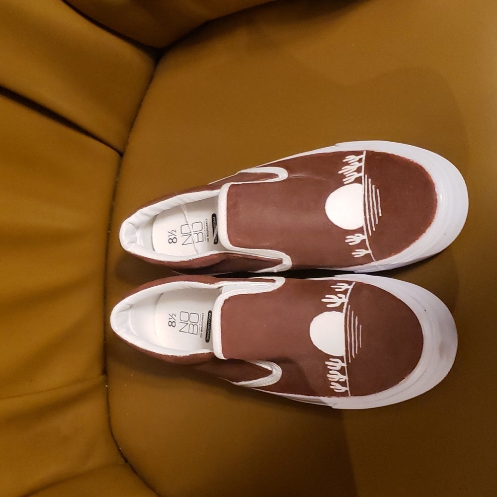 Hand painted slip on shoes